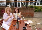 July 21, 2012  Taking a break from walking around Epsom Downs Racecourse.