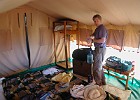 410  Stephen in our nice tent. The camp is in Serengeti Nat'l Park.