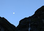 DSC 2854  Day 7: And then the weather changed: moon over the mountains in the early morning from the tea-house at Dovan.