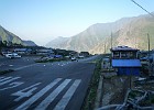 Day 1.  Lukla airport's very short and somewhat steep airstrip.
