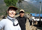 Day 1.  Lukla to Monjo. My guide Aman and I.