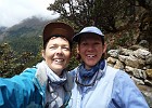 Day 3.  Just when I was getting very tired I ran into Kathy. She was a member of Stephen's expedition (on her way back due to injury). She told us that Stephen and team were in Deboche and that gave me my second wind! Stephen and Kathy had climbed together 3 times before.