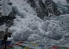 Day 40  EBC to Pheriche.  As we departed EBC a massive avalanche released from the mountain into the Ice Fall.  This is one of the reasons the Ice Fall is so dangerous and why we travel in the Ice Fall at night.