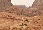 July 31st, 2010  View from the Royal Tombs towards the Qasr al-Bint (square building in the middle), which was probably the main temple of the Nabataean capital. Behind that is the Columbarium. Petra.