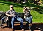 Auckland.  Brothers relaxing in the park.